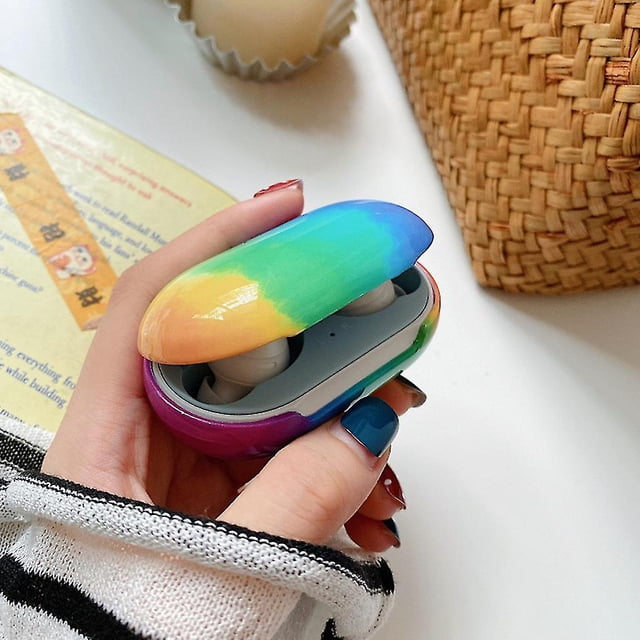 Rainbow Color Protective Case Hard Pc Shell Earphone Cover For Samsung-galaxy Buds/buds+ Bluetooth-compatible Headset Charging Box Accessories