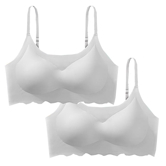 Bras for Women, 2PC Womans Embroidered Glossy Comfortable Breathable Bras Comfort Bralettes Everyday Bra