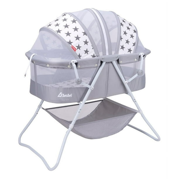 Cuna Moisés D Bebé D Bebé Siesta Plegable Gris