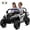 Grey, variant on Mega Motion 24V Kids Electric Ride-On UTV Truck with 4WD, Dump Bed, 2 Seats, LED Lights, Music, Remote Control, Shovel, for Boys & Girls