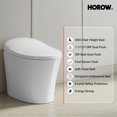 thumbnail image 3 of HOROW Tankless Toilet, Modern Smart Toilet without bidet, Self Cleaning One Piece Toilet with Warm Elongated Seat,Heated Toilet HR-T10SD, 3 of 14