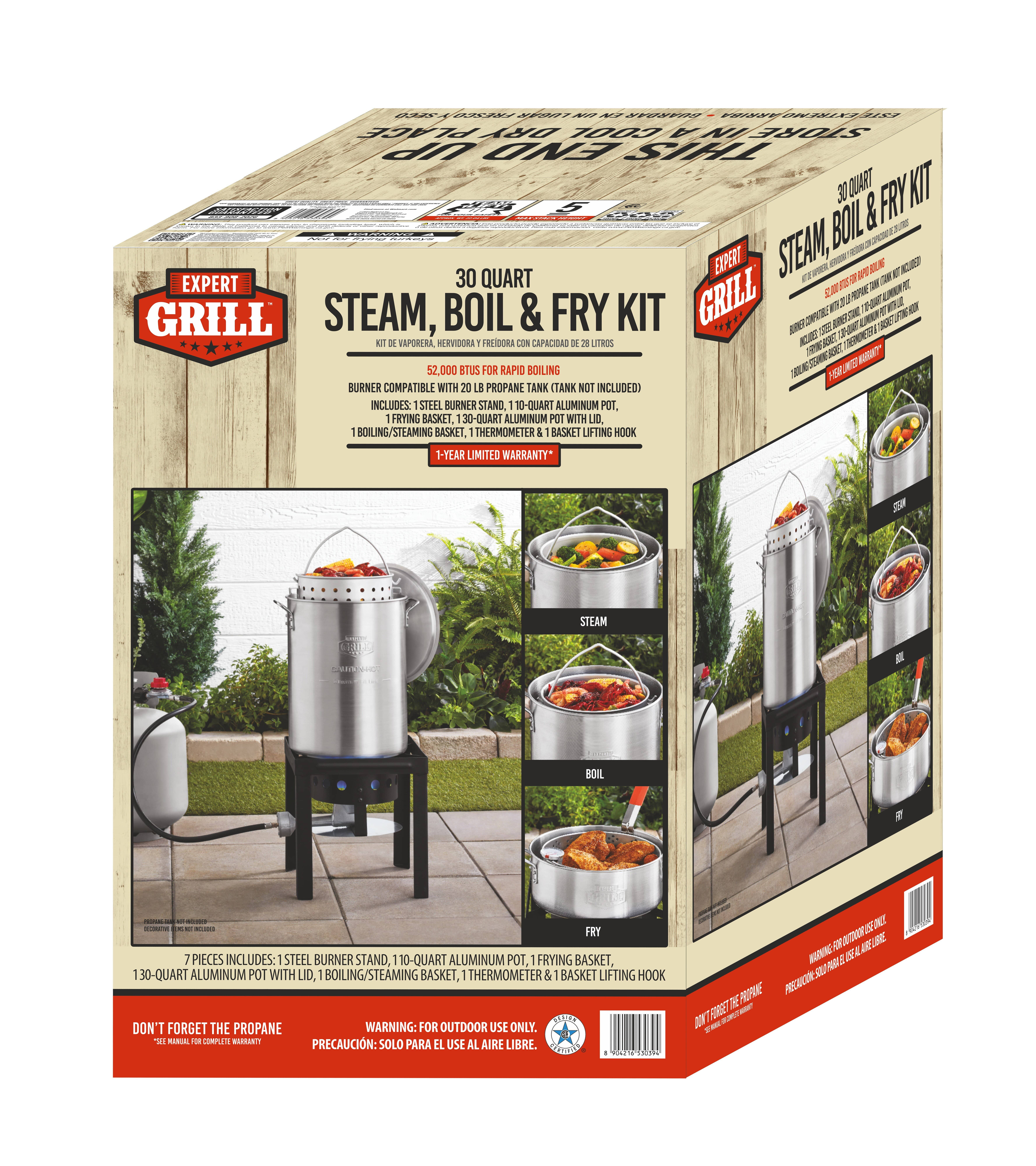 Expert Grill 30Quart Boil Fry Steam Kit - Walmart.com Expert Grill 30Quart Boil Fry Steam Kit - Walmart.com