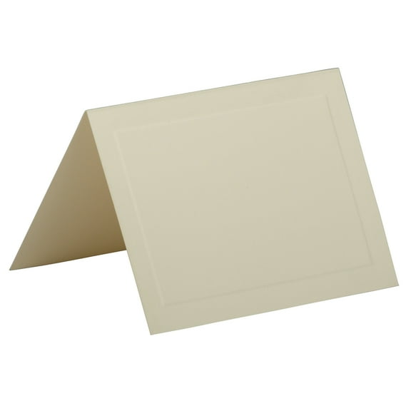 JAM Paper Foldover Cards, 3 1/2 x 4 7/8, 25/Pack, Ivory Wove Panel