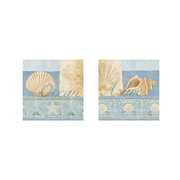 Great Art Now Ocean by Veronique 2 Piece Print Art Set Each 12"W x 12"H
