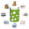 thumbnail image 4 of Balery Funny Sheep Doing Yoga Cesta de ropa redonda con asas, impermeable, independiente, para ropa, juguetes, dormitorio y familia-Small, 4 of 6