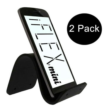 iFLEX Mini Black Flexible Cell Phone Holder 2-Pack Universal Stand Mount