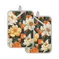 thumbnail image 7 of Yayeee Pot Holders Kitchen Heat Resistant with Pockets 7"x9.8" Cotton Oven Cooking Hot Pads, Bright Floral, 7 of 7