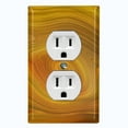 thumbnail image 1 of Metal Light Switch Plate Cover Image of Marble Brown Green Swirl MAR086, 1 of 13