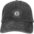 thumbnail image 1 of Bitcoin Logo Bitcoin Sign Hat Distressed Cotton Washed Baseball Cap Black Funny Denim Hats Unisex Adjustable, 1 of 6