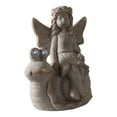 thumbnail image 4 of Garden Statuary Resin and Magnesia Fairy Sculpture with Glass Orb on Tree Stump Decorative Figurine, 4 of 10