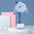 thumbnail image 2 of Blue 2 In 1 Drum And Rattle Toy Musical Toy For Toddlers Teething Toy Handheld Percussion Instrument High Temperature Resistant Plastic Material 6.7 X 1.7 X 1.7 Inches 0.14 Lbs, 2 of 6