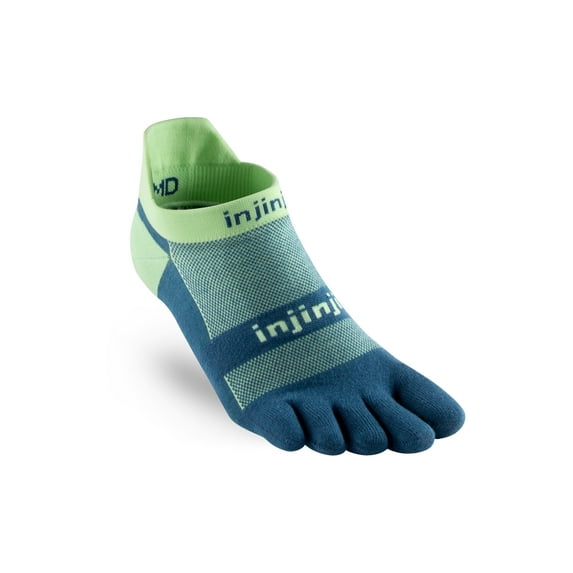 Injinji Run Original Weight No-Show Socks (Seafoam, Medium)