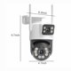 thumbnail image 3 of Cámara de Vigilancia para Exteriores XWSHYW Smart Linkage HD 6 MP 360° Teléfono Monitor Remoto Wifi Intercomunicado Bidireccional Visión Nocturna Alarma de Seguimiento, 3 of 6