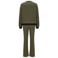thumbnail image 4 of 2 Piece Sets for Women Solid Color Long Sleeved Comfortable Hooded Pants Home Clothing Set Plus Size Lounge Sets Winter Army Green L, 4 of 5