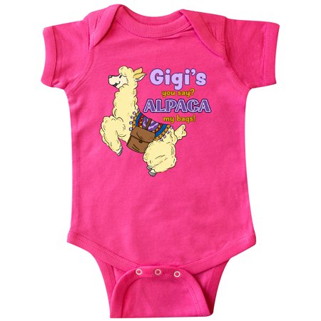 

Inktastic Gigi s You Say ALPACA my Bags with Cute Jumping Alpaca Gift Baby Boy or Baby Girl Bodysuit