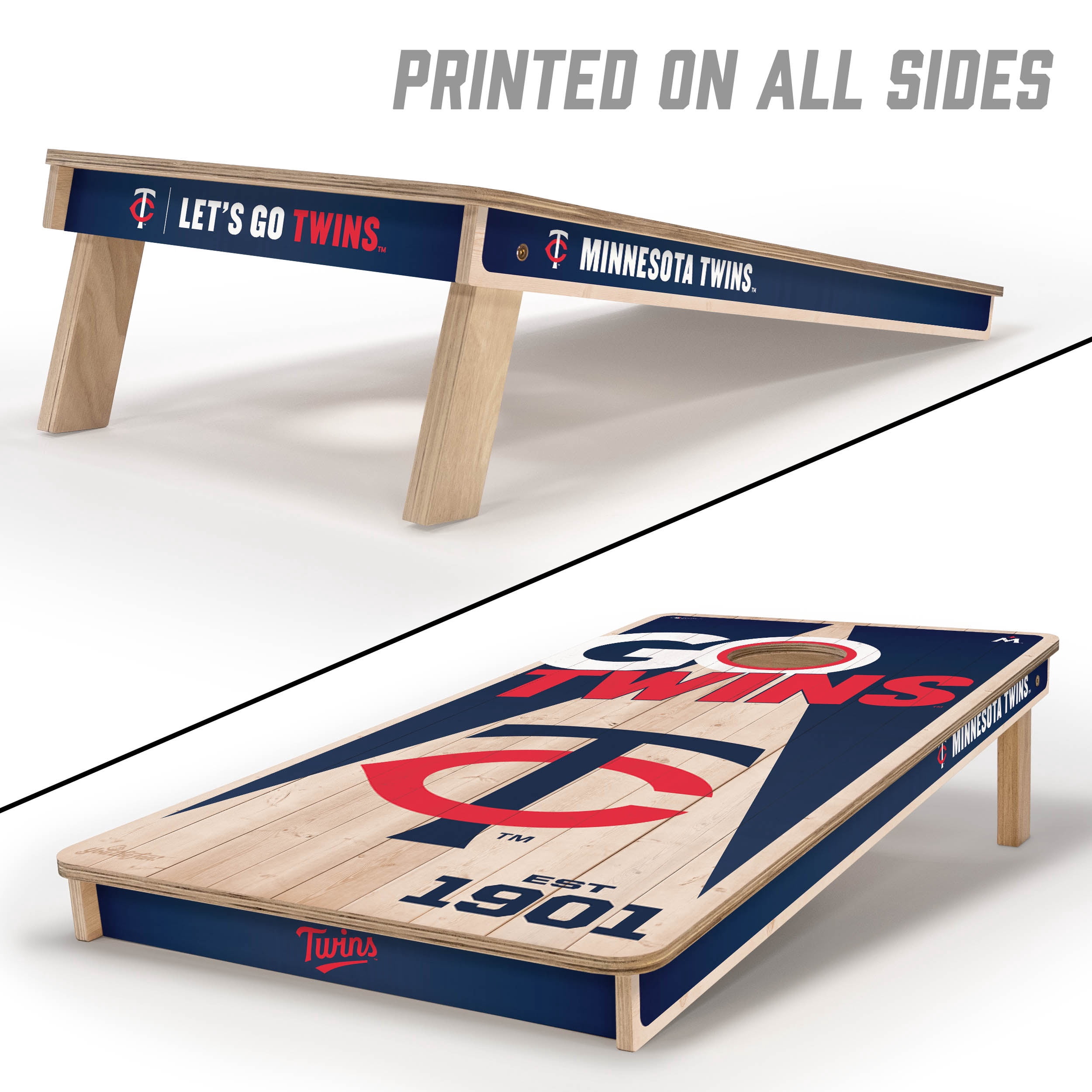 YouTheFan MLB Minnesota Twins 2' x 4' Cornhole Game No Bags