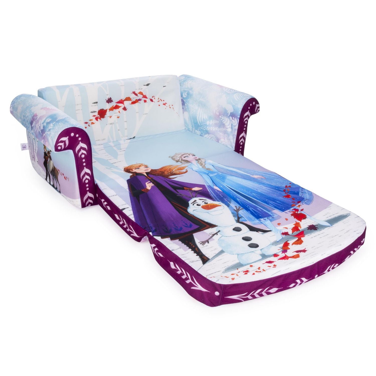 Marshmallow Furniture, Children's 2-in-1 Flip Open Foam Sofa, Sesame Street’s Elmo, by Spin Master