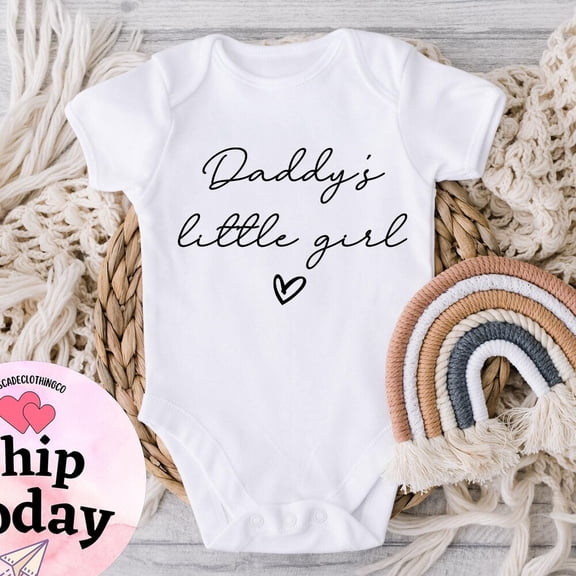 Bella Canvas Daddy's Girl, Daddy's Little Girl, Baby Announcement, Newborn Baby Girl, Minimalist Bodysuit, Daddy's Girl Bodysuit