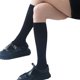 thumbnail image 1 of C Calcetines largos góticos Punk negros hasta la rodilla para mujer, medias irregulares de malla transparente de retales, medias japonesas de Lolita Kawaii, 1 of 5