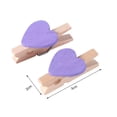 thumbnail image 2 of 50pcs Love Wood Clips Beautiful Small Fixation Clips for Photo Painting (Purple), 2 of 6