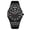 Black men, variant on Women's and men's watches, suitable for both women and men, quartz watch with calendar, waterproof, steel strap, men's and women's wristwatch, trendy and fashionable