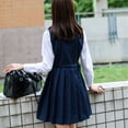 thumbnail image 3 of Traje de marinero universitario, uniforme de clase escolar para mujer, uniforme JK para niña suave, chaleco con tapeta en ángulo, vestido y falda para mujer, 3 of 6