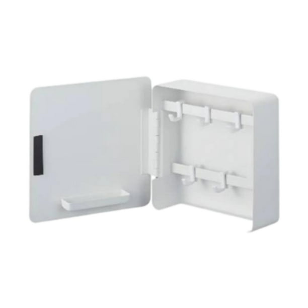 Caja de seguridad para llaves, caja para guardar llaves, montaje en pared, fácil de instalar, gabinete para guardar llaveros Blanco