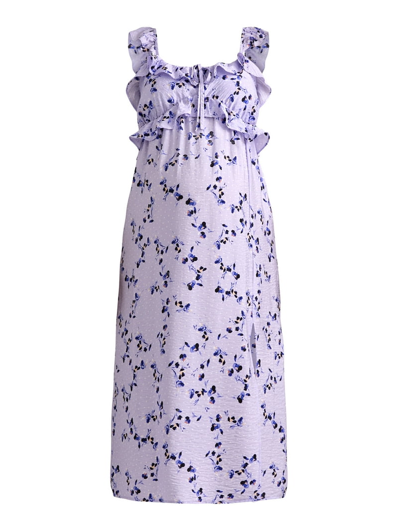 Destination Maternity Women's Ruffle Maxi Dress, Sizes S-2XL - Walmart.com