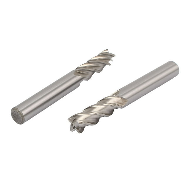 Diámetro de corte 5/16" 4 fluatas ranuras 4 ranuras en espiral Cortador de Mango recto HSS-AL FINAL Molino Taladro de Metal 2pcs