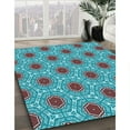 thumbnail image 3 of Ahgly Company Machine Washable Indoor Square Transitional Beetle Green Area Rugs, 6' Square, 3 of 7