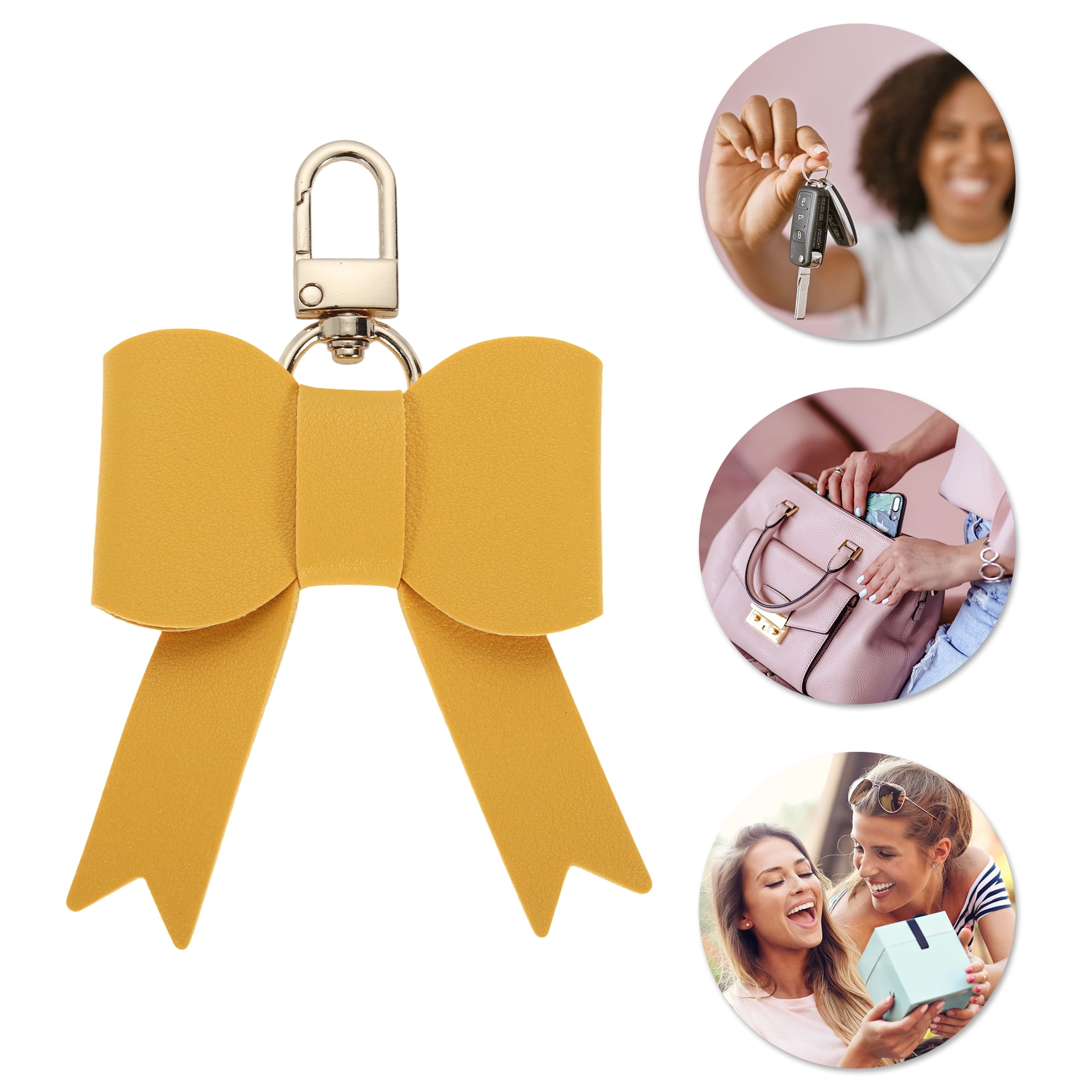 Unique Bargains Colorful Bow Handbag Charms for Gifts And Accessories Bright Yellow