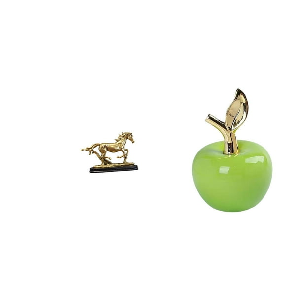 Figura de caballo,Figura coleccionable de caballo en miniatura,Adorno de caballo de resina,estatua de animal,decoración para el hogar,Estatua,Estatua de fruta artificial Escultura Artesanías