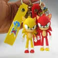 thumbnail image 4 of Llavero de Sonic Animation Sonic Shadow PVC con personaje llavero bolsa llavero colgante accesorios juguetes para niños regalos de cumpleaños, 4 of 5