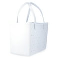 thumbnail image 2 of Time and Tru Women's Waterproof EVA Beach Tote Bag, White, 2 of 5