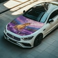 thumbnail image 3 of FOR U DESIGNS Horse Butterfly Lavender Print Car Hood Cover Stretchable Car Bonnet Banner Polyester Can be Washed Engine Cover Protective Vehicles Decorate Accessories, 3 of 8
