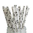 thumbnail image 3 of RyanK Drinking Straw Clearance 50pcs Soccer Balls Biodeg-radable Paper Straws 7.9in, 3 of 9