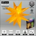 thumbnail image 2 of Aurora Superstar 17" Yellow Hanging Moravian Star Light LED Lantern Decor, Weatherproof Fold-Flat Plastic Lighted Star, 2 of 5