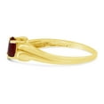 thumbnail image 4 of 10k Yellow Gold Oval Garnet And Diamond Ring, 4 of 6