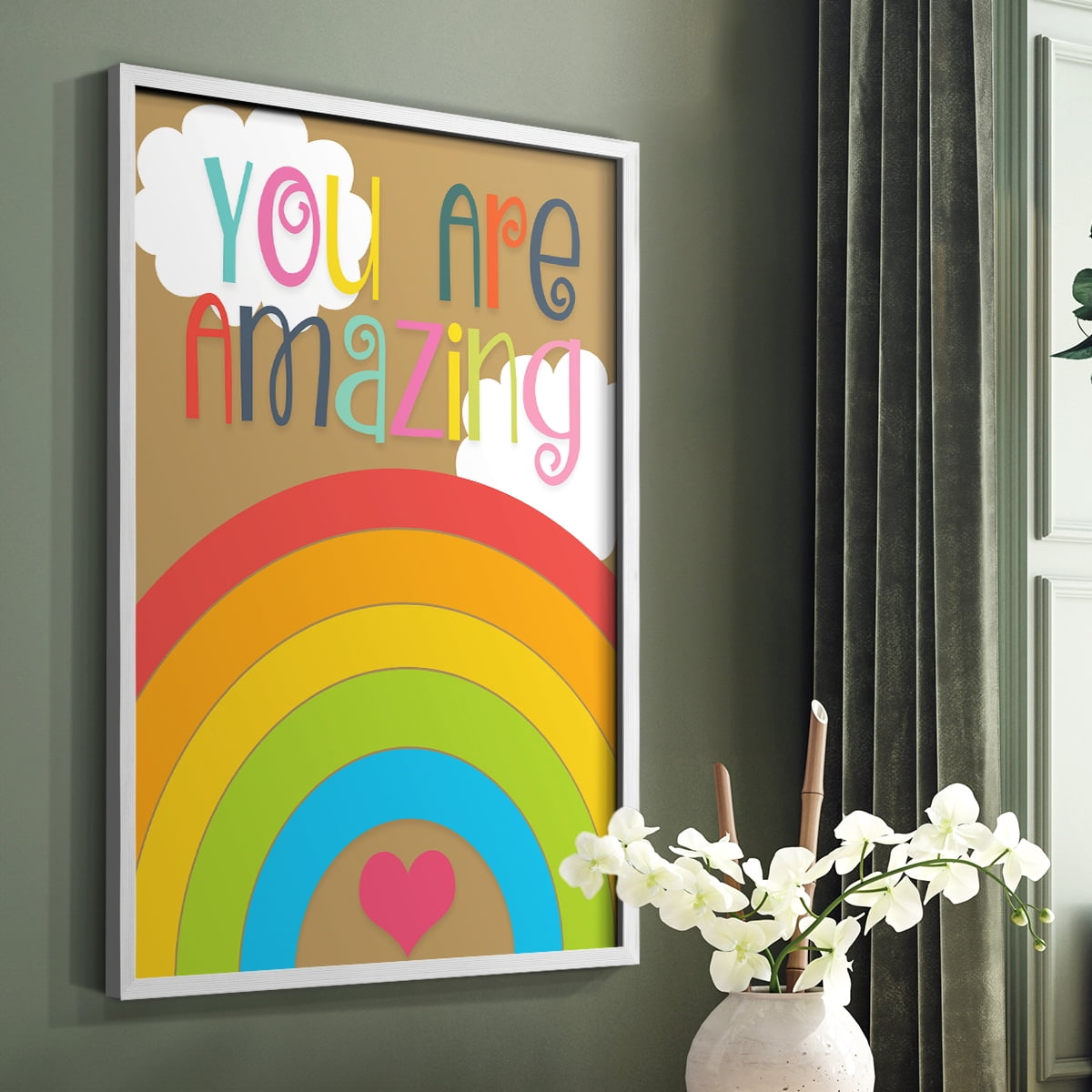 You Are Amazing Framed Print - Solid Wood in Single Picture Frame Solid Wood 2 Framed Print