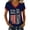Navy, variant on MEICHEN Women's America 250th Anniversary Short Sleeve V Neck T Shirt Summer 1776-2026 Blouse Top Patriotic Graphic Tee