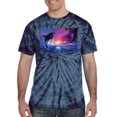 thumbnail image 2 of Wild Bobby, Jumping Whale During Beach Sunset, Animal Lover, Tie-Dye Tees, Spiral Navy, Medium, 2 of 3
