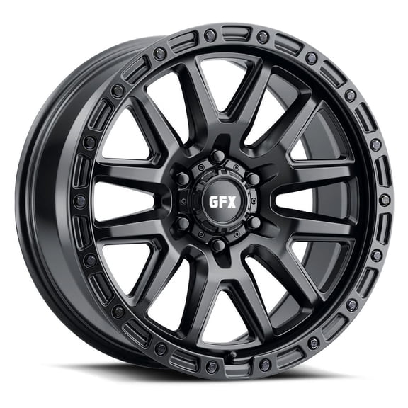 G-FX TR-26 Rim 17X9 6X139.7 Offset 12 Matte Black (Quantity of 1)