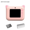 thumbnail image 4 of Bearachild Cámara para niños, cámara de impresión instantánea para niños con papel fotográfico térmico, cámara Digital de vídeo Accesorios de cámara y óptica Rosado 16 GB, 4 of 6