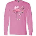 thumbnail image 3 of Inktastic Flamingo Ballerina in Tutu and Ballet Toe Shoes Long Sleeve T-Shirt, 3 of 5