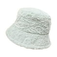 thumbnail image 2 of ZSQDM Women's Fuzzy Bucket Hat Solid Color Warm Plush Fisherman Hat Lei Feng Hat Women beanie Running Hat Scarf ,Hat,& Gloves Migraine Relief Cap, 2 of 4