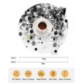 thumbnail image 6 of 13 Inch Round Placemats Set of 4, Black Gradient Non Slip Heat Insulation PP Table Mats, Abstract Polka Dots Vintage Modern Art Washable Place Mats for Kitchen Dining Party Table Decor, 6 of 7