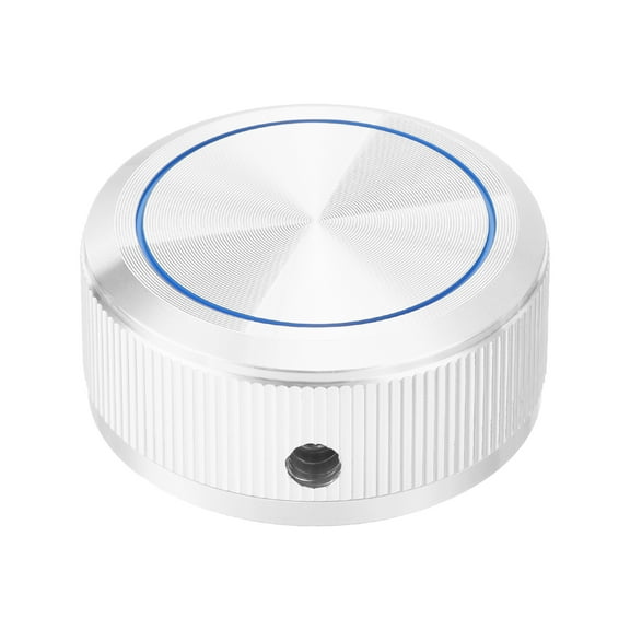 Uxcell Aluminum Potentiometer Knobs 1/4"x1.5", Round Shaft Straight Tube Knob Silvery
