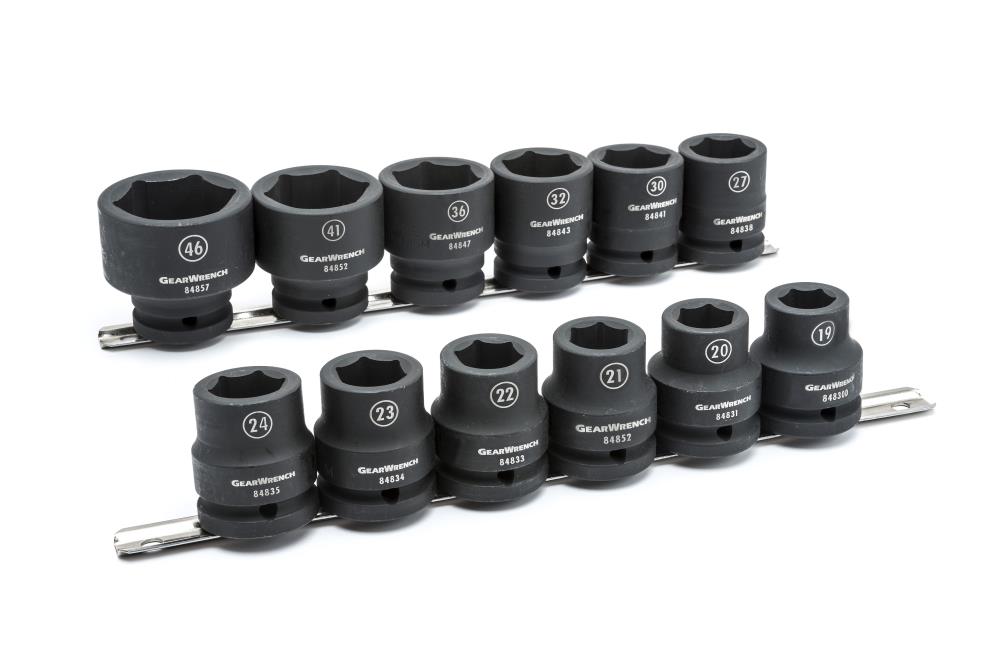 Gearwrench84958 Impact Socket Set, 12 Pc. 3/4 In. Drive 6 Point Metric