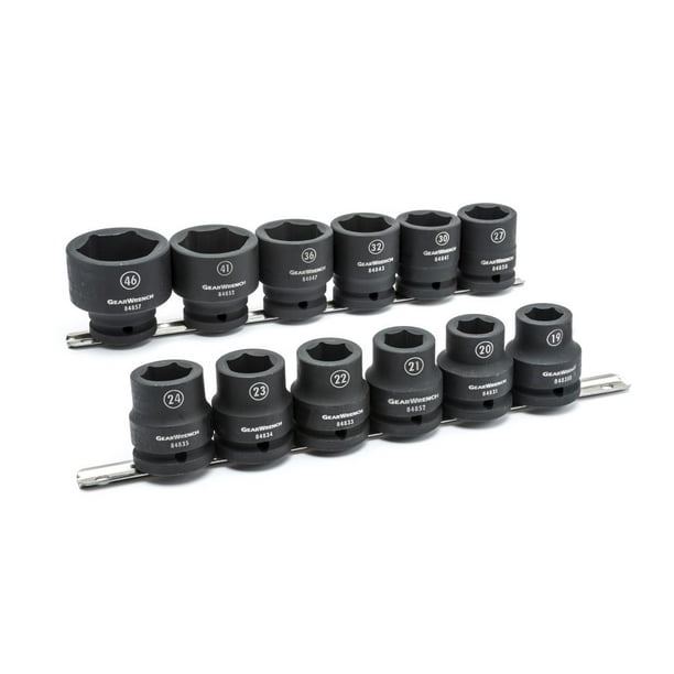 Gearwrench84958 Impact Socket Set, 12 Pc. 3/4 In. Drive 6 Point Metric