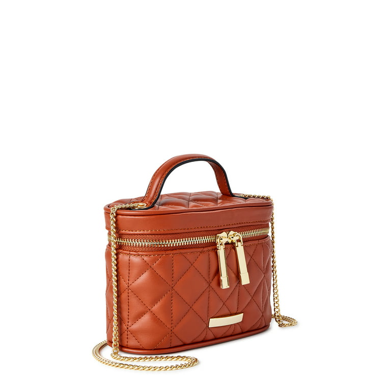 Vanity leather handbag